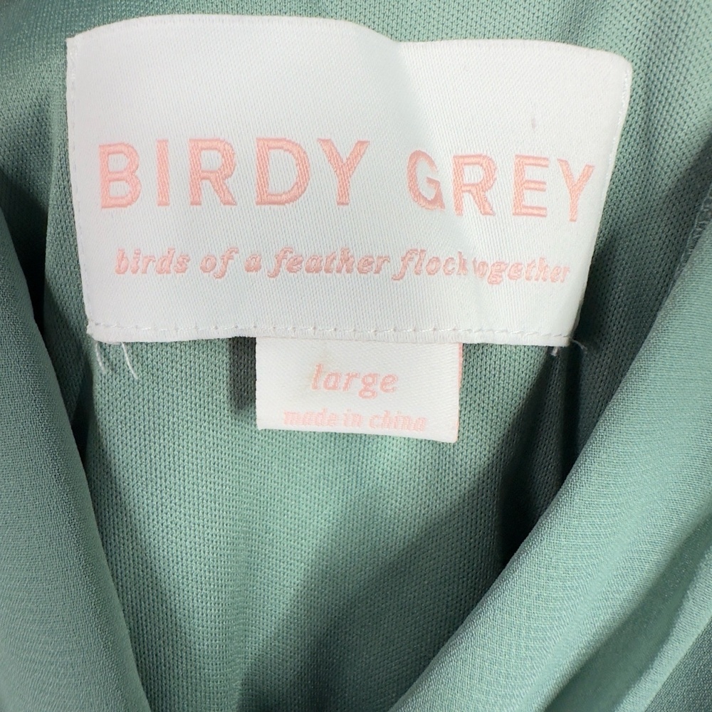 Birdy Grey Dress Womens L Green Kaia Flowy Romantic‎ Formal Wedding Bridesmaid - Picture 8 of 11